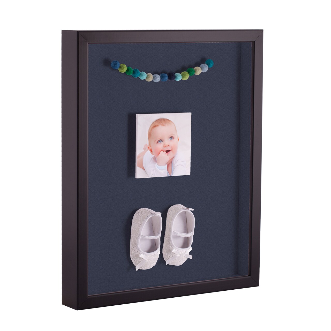 ArtToFrames 20x20 Inch Shadow Box Picture Frame, with a Satin Black Tall 1.00" Wide Shadowbox frame and Super White Mat Backing (4654)